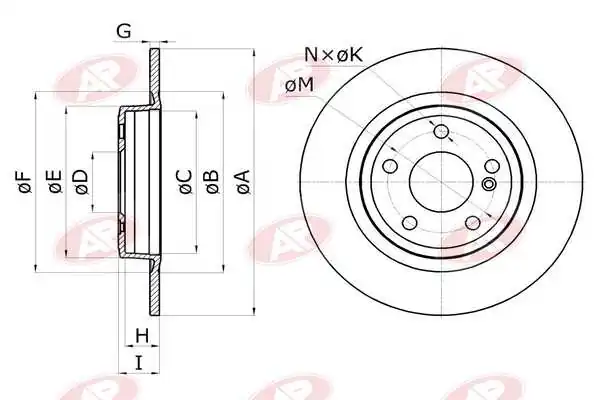 AP-SA féktárcsa - M2093P - TothCarparts