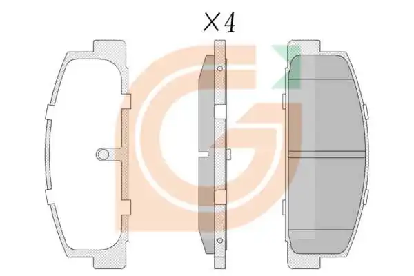 GAMA-SA fékbetétkészlet, tárcsafék - GA20052 - TothCarparts