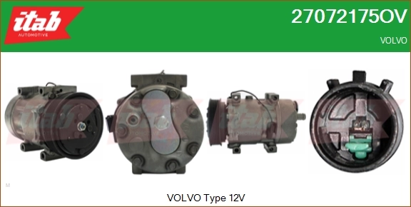 ITAB AUTOMOTIVE kompresszor, klíma - 27072175OV - TothCarparts
