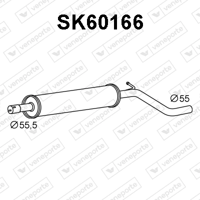 VENEPORTE első hangtompító - SK60166 - TothCarparts