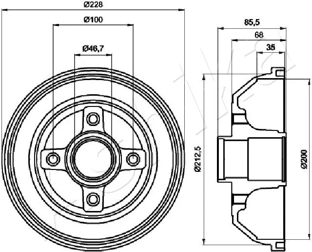 4X4 ESTANFI fékdob - EST-56-00-0408 - TothCarparts
