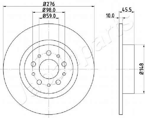 PEMEBLA féktárcsa - JAPDP-0203 - TothCarparts