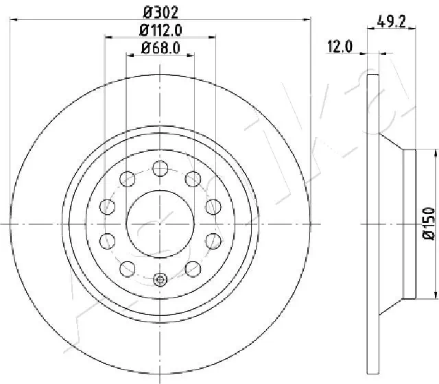 4X4 ESTANFI féktárcsa - EST-61-00-0915 - TothCarparts