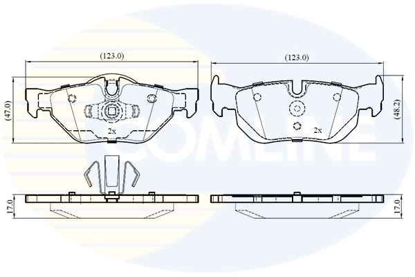 COMLINE fékbetétkészlet, tárcsafék - CBP02787 - TothCarparts