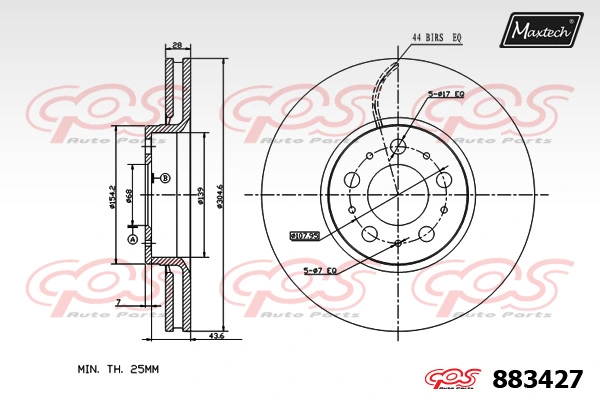 MAXTECH féktárcsa - 883427 - TothCarparts