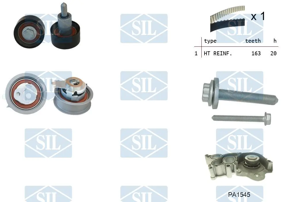Saleri SIL Vízpumpa + fogasszíj készlet - K3PA1545 - TothCarparts