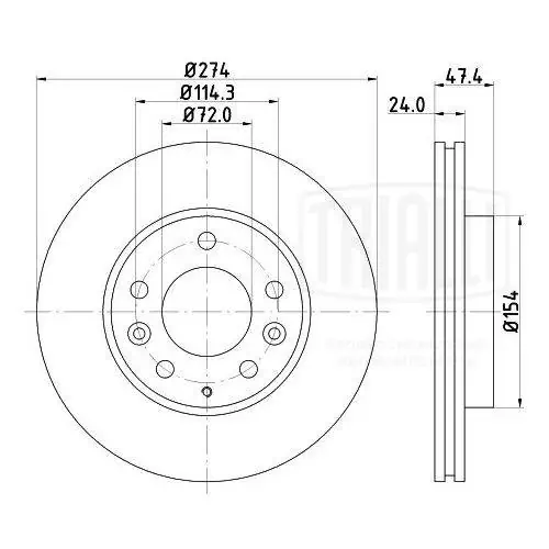 TRIALLI féktárcsa - DF 250104 - TothCarparts