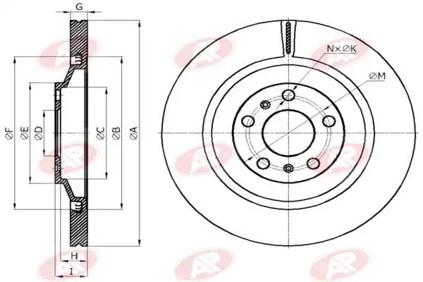 AP-SA féktárcsa - A1022V - TothCarparts