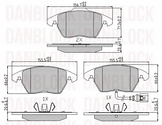 DANBLOCK fékbetétkészlet, tárcsafék - DB 510222 - TothCarparts