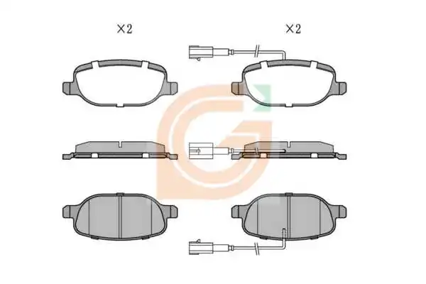 GAMA-SA fékbetétkészlet, tárcsafék - GA20003 - TothCarparts