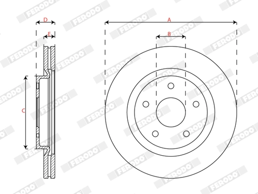 FERODO féktárcsa - DDF2855C - TothCarparts
