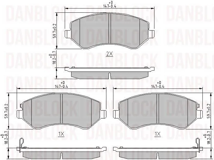 DANBLOCK fékbetétkészlet, tárcsafék - DB 510247 - TothCarparts