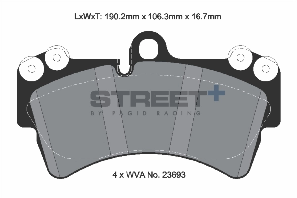 PAGID Racing fékbetétkészlet, tárcsafék - T8038SP2001 - TothCarparts