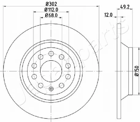 PEMEBLA féktárcsa - JAPDP-0915 - TothCarparts