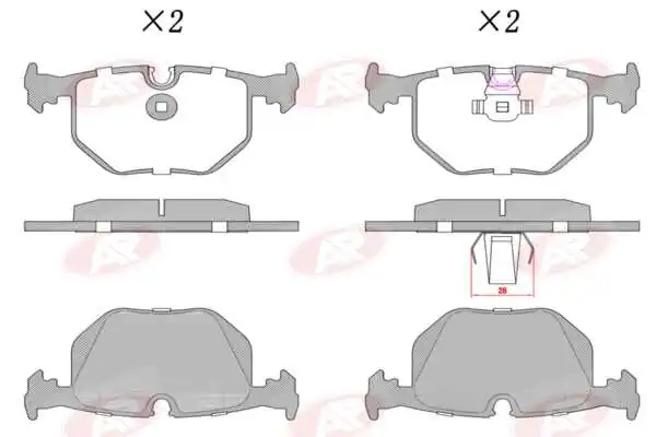 AP-SA fékbetétkészlet, tárcsafék - 5AP1231 - TothCarparts