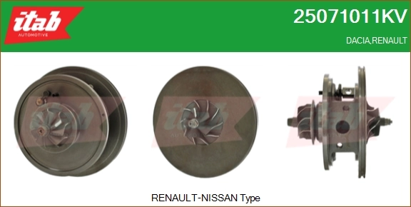 ITAB AUTOMOTIVE Törzscsoport, turbótöltő - 25071011KV - TothCarparts