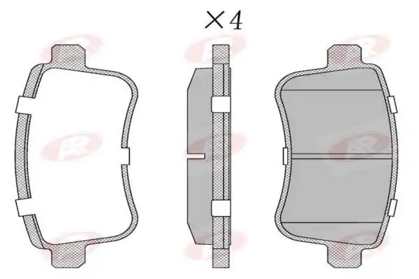 AP-SA fékbetétkészlet, tárcsafék - 5AP1484 - TothCarparts