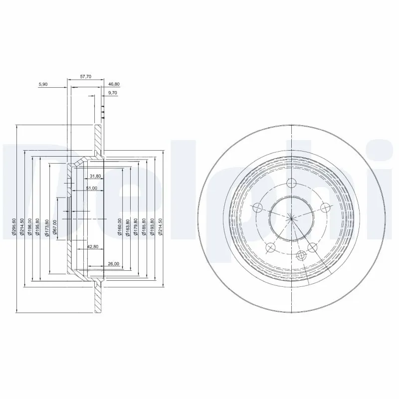 DELPHI féktárcsa - BG4063C-18B1 - TothCarparts