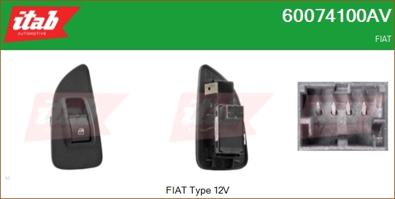 ITAB AUTOMOTIVE kapcsoló, ablakemelő - 60074100AV - TothCarparts