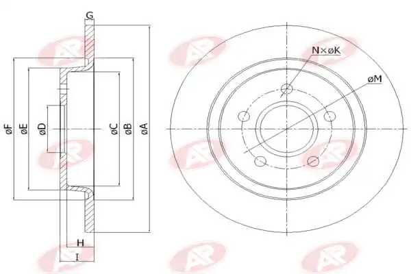 AP-SA féktárcsa - F1010P - TothCarparts
