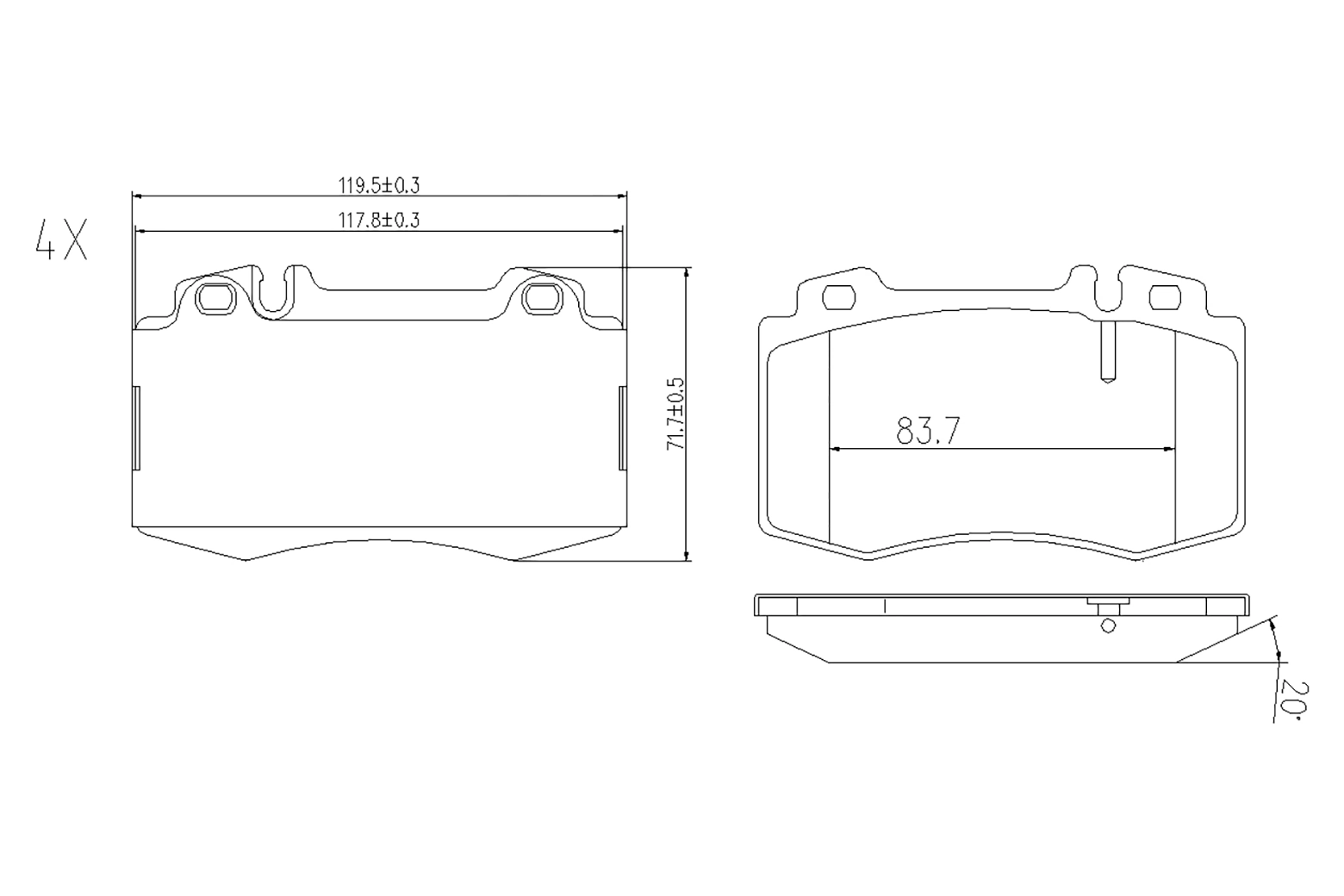 BOGAP fékbetétkészlet, tárcsafék - C8210121 - TothCarparts