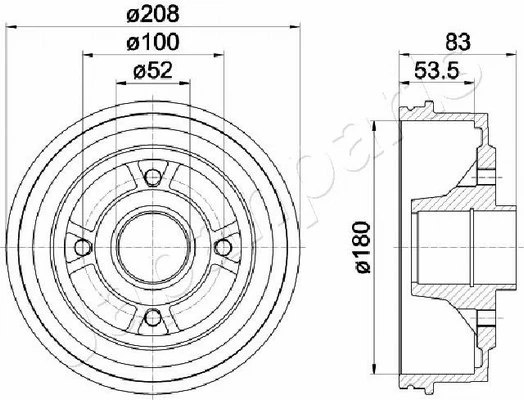 PEMEBLA fékdob - JAPTA-0709 - TothCarparts
