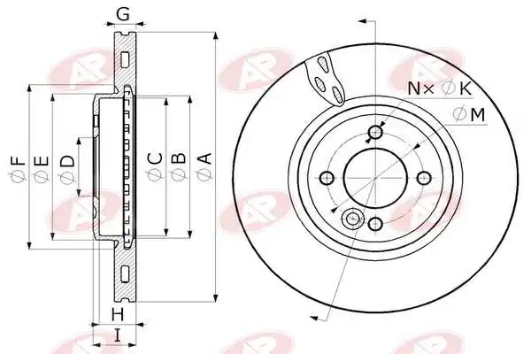 AP-SA féktárcsa - B2063V - TothCarparts