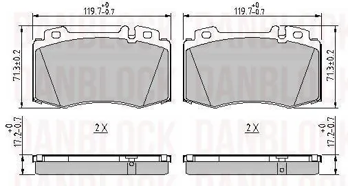 DANBLOCK fékbetétkészlet, tárcsafék - DB 511206 - TothCarparts