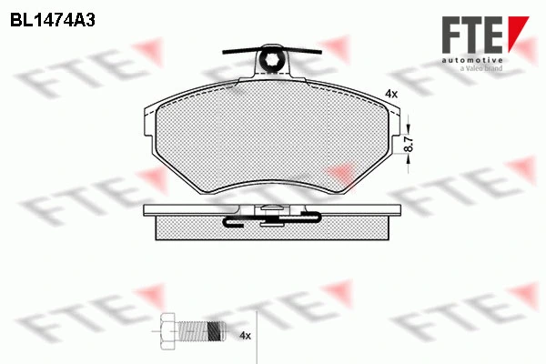 FTE fékbetétkészlet, tárcsafék - 9010200 - TothCarparts
