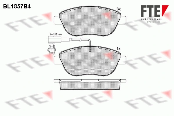 FTE fékbetétkészlet, tárcsafék - 9010433 - TothCarparts