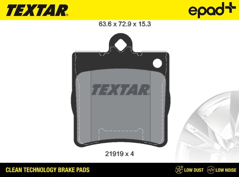 TEXTAR fékbetétkészlet, tárcsafék - 2191901CP - TothCarparts