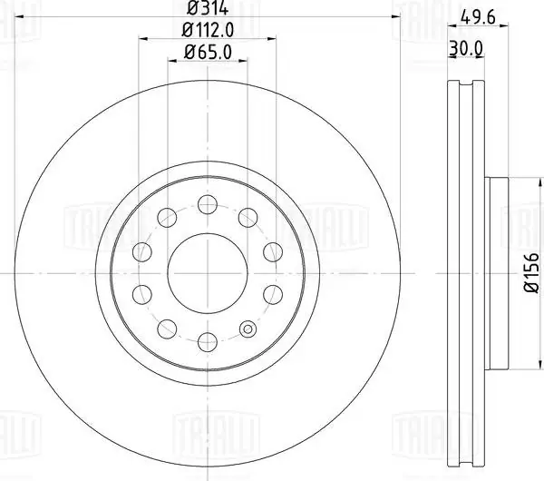 TRIALLI féktárcsa - DF 185115 - TothCarparts