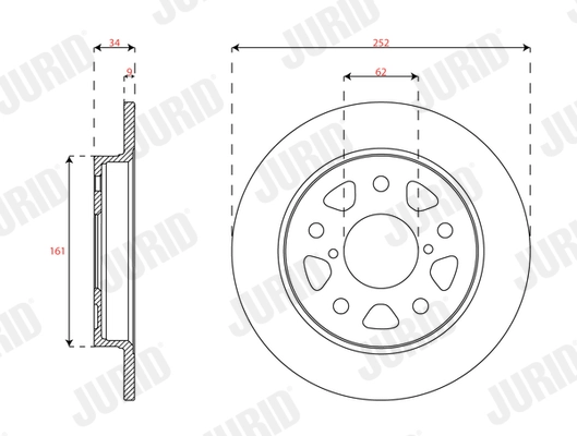 JURID féktárcsa - 563585JC - TothCarparts