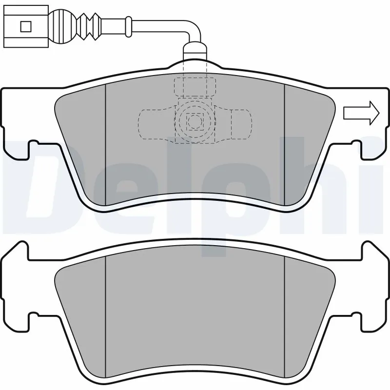 DELPHI fékbetétkészlet, tárcsafék - LP2087-18B1 - TothCarparts