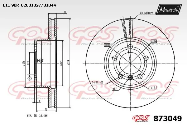 MAXTECH féktárcsa - 873049 - TothCarparts