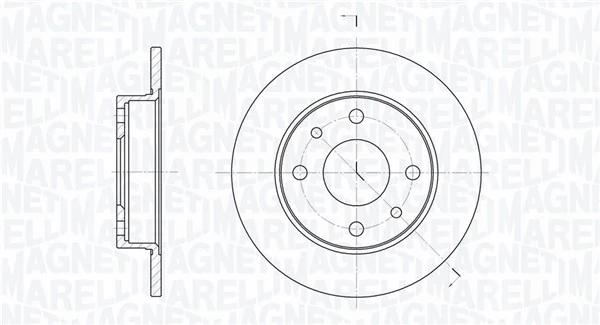 MAGNETI MARELLI féktárcsa - 361302040700 - TothCarparts