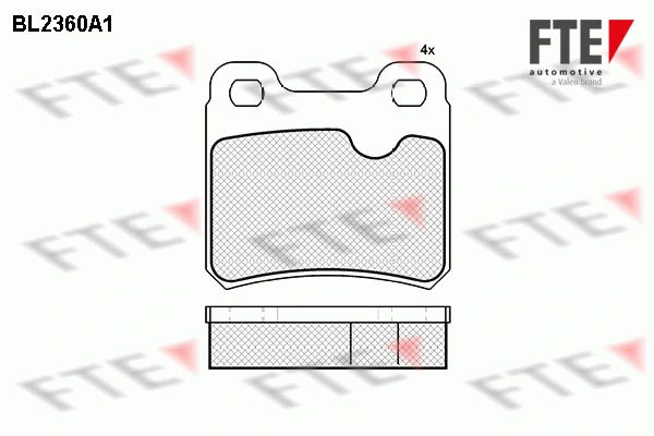 FTE fékbetétkészlet, tárcsafék - 9010710 - TothCarparts