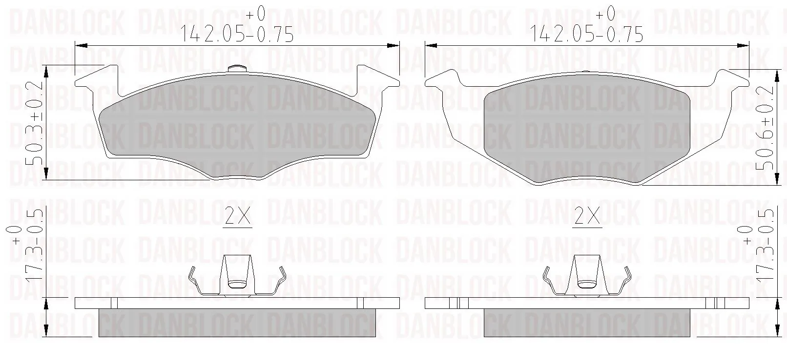 DANBLOCK fékbetétkészlet, tárcsafék - DB 510307 - TothCarparts
