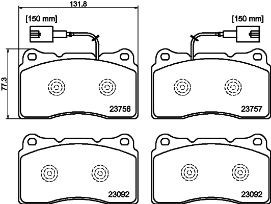 DON fékbetétkészlet, tárcsafék - PCP2093 - TothCarparts
