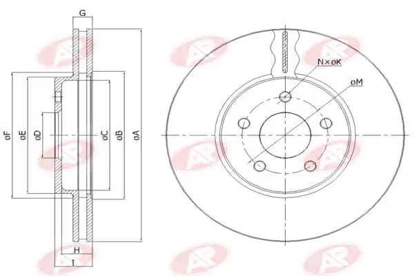 AP-SA féktárcsa - F1031V - TothCarparts