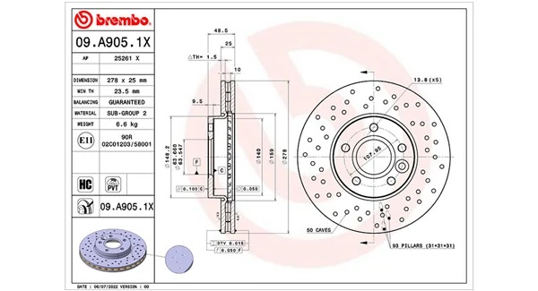 MAGNETI MARELLI féktárcsa - 360406176202 - TothCarparts