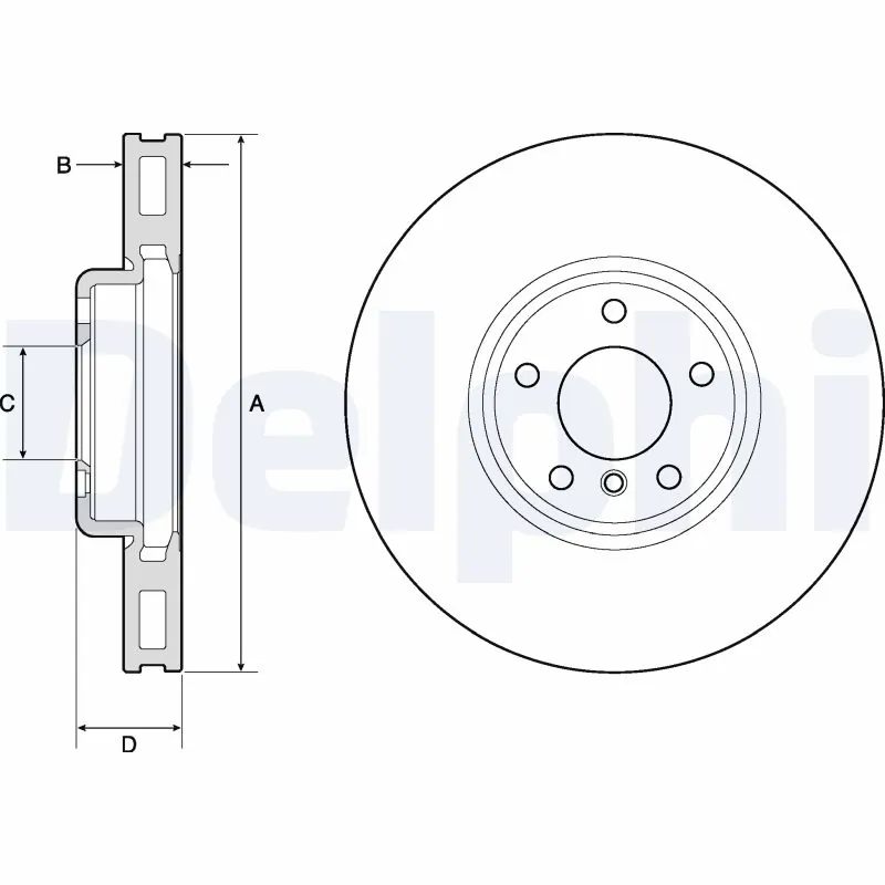DELPHI féktárcsa - BG9156C-18B1 - TothCarparts