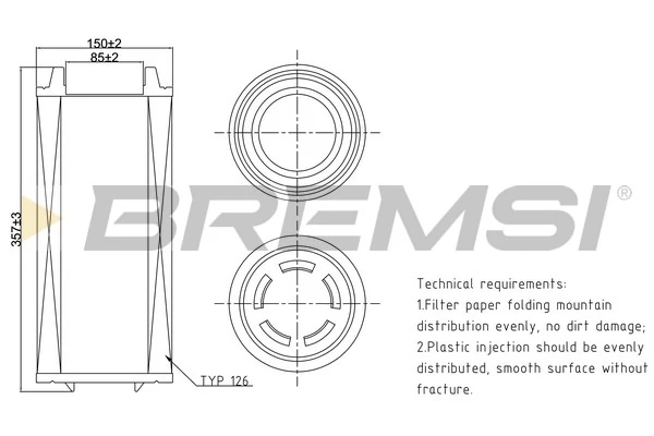 BREMSI légszűrő - FA1683 - TothCarparts