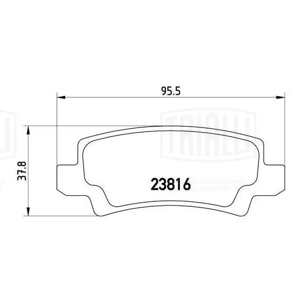 TRIALLI fékbetétkészlet, tárcsafék - PF 4108 - TothCarparts