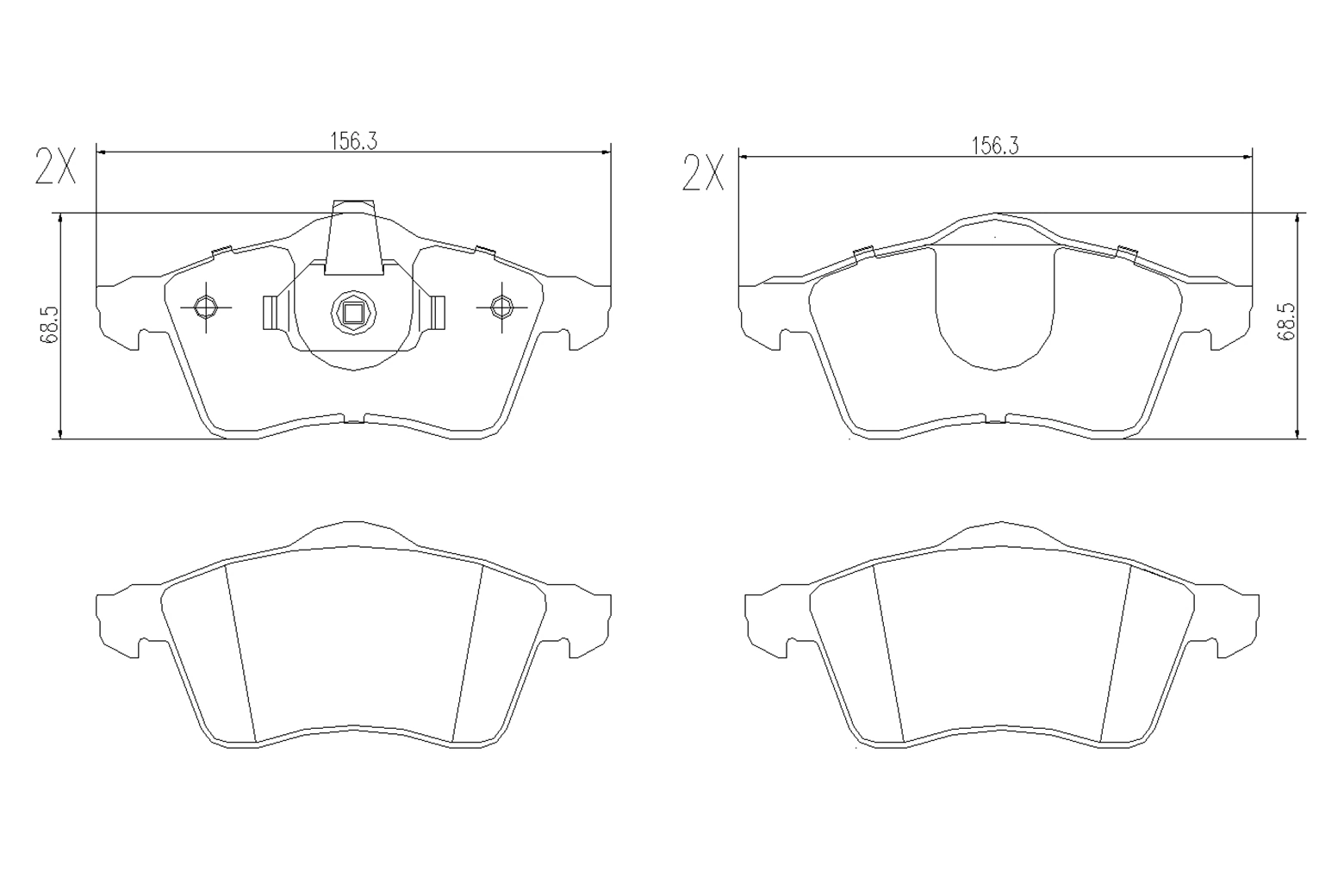 BOGAP fékbetétkészlet, tárcsafék - A8210160 - TothCarparts