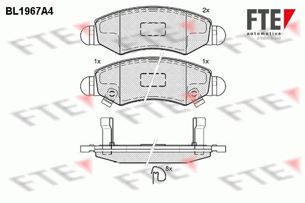 FTE fékbetétkészlet, tárcsafék - 9010550 - TothCarparts