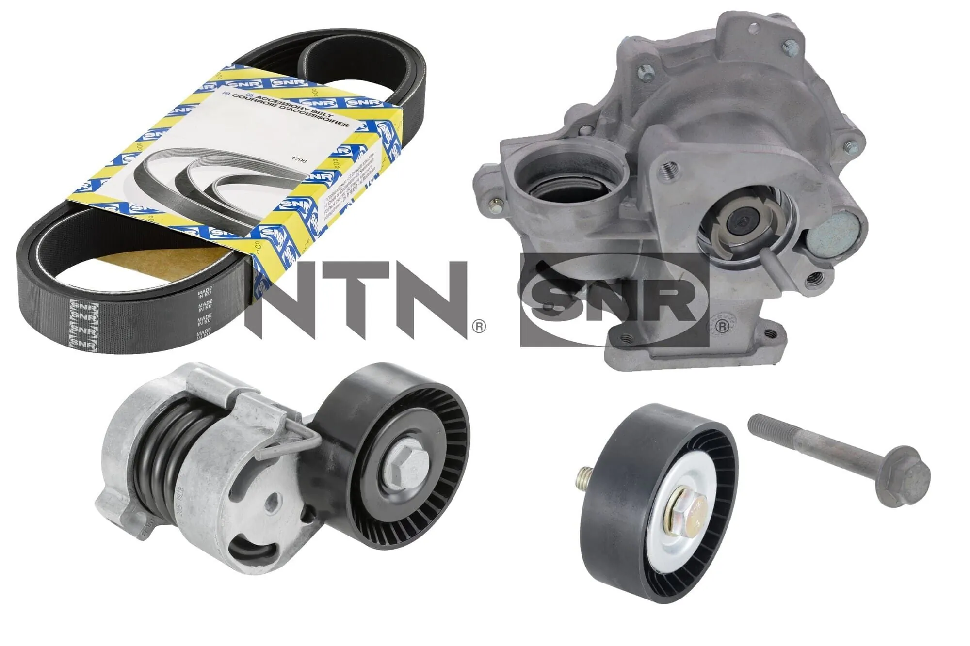 SNR Vízszivattyú + bordásszíjkészlet - KAP850.010 - TothCarparts