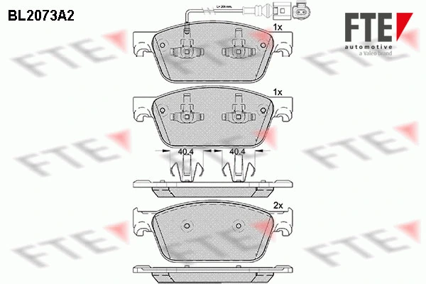 FTE fékbetétkészlet, tárcsafék - 9010657 - TothCarparts