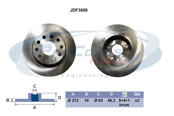 PROCODIS FRANCE féktárcsa - JDF3008 - TothCarparts