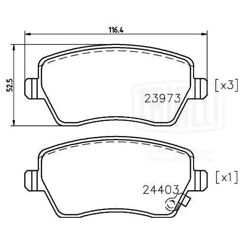 TRIALLI fékbetétkészlet, tárcsafék - PF 4387 - TothCarparts